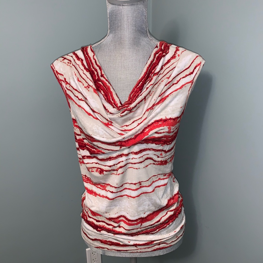 MICHEAL MICHAEL KORS drape neck print Blouse women’s size small